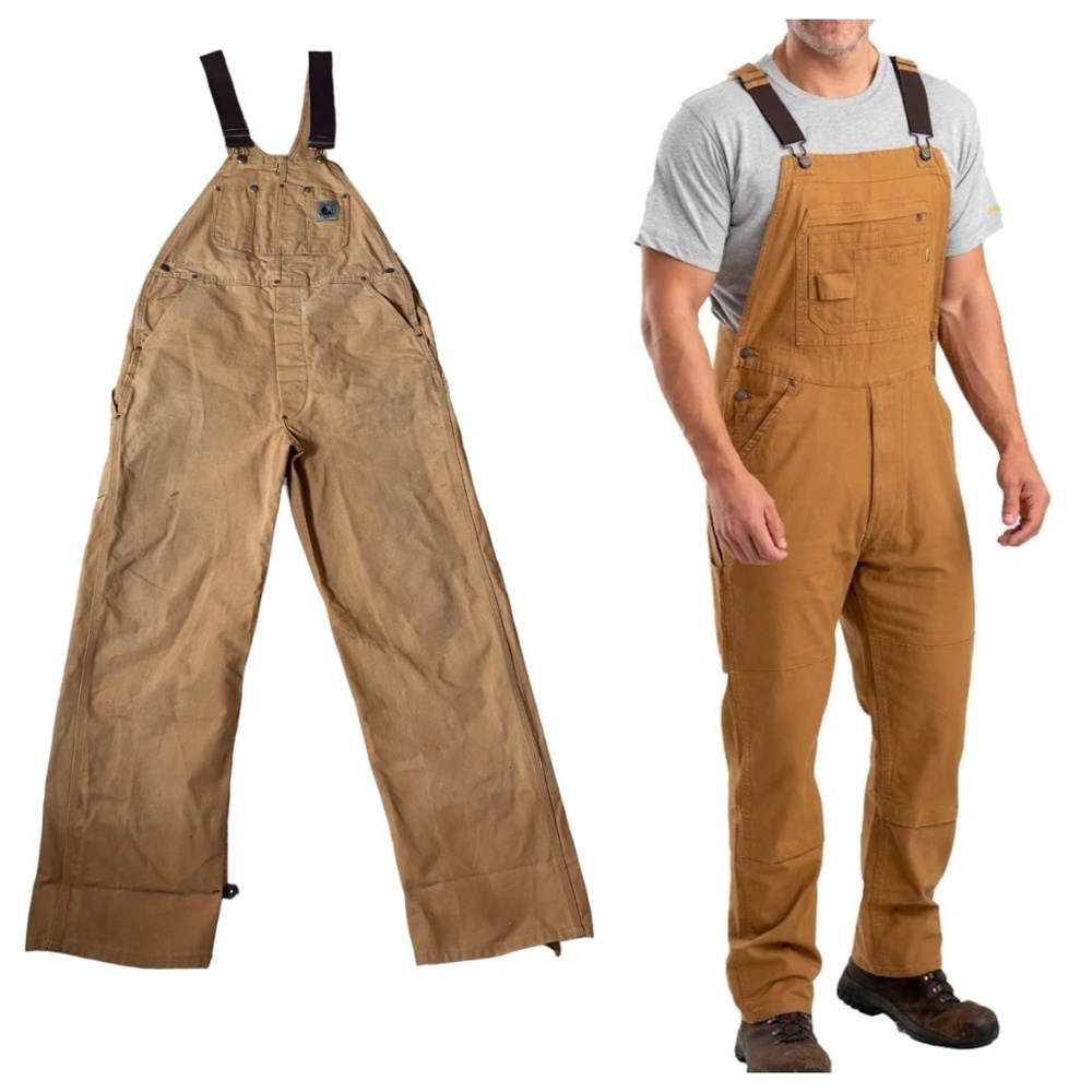 Bercowear Berne Apparel Mens 40 x 32 Overalls Coveralls Tan Brown Work Safety